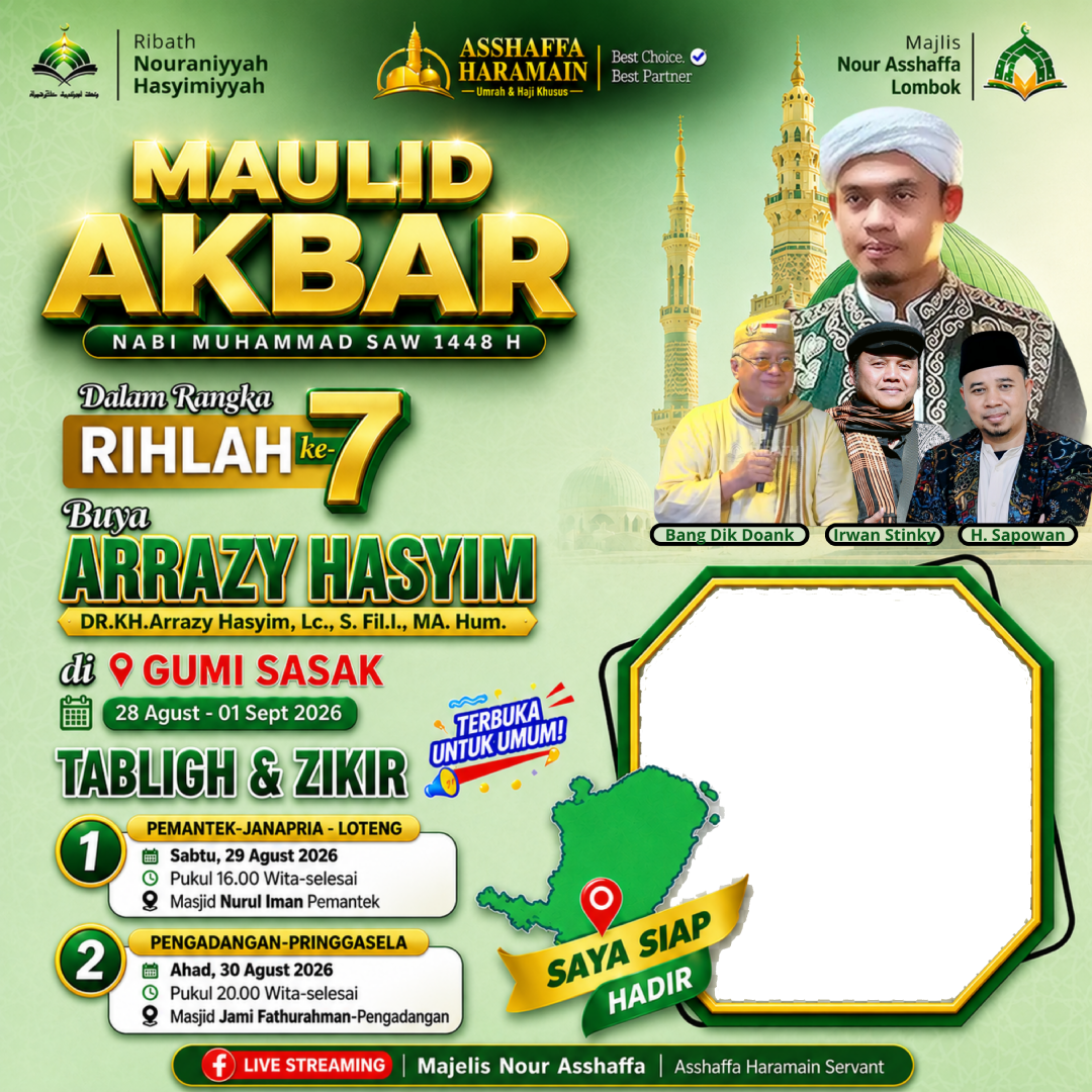 Twibbon Rihlah ke-7 Buya Asshaffa — Template 1